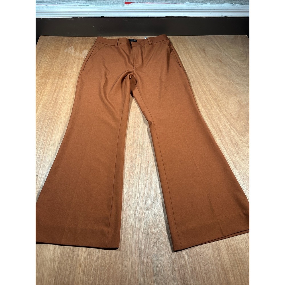 Banana Republic Bootcut Pants Womens 12 Petite Rust Orange HR Bootcut 365